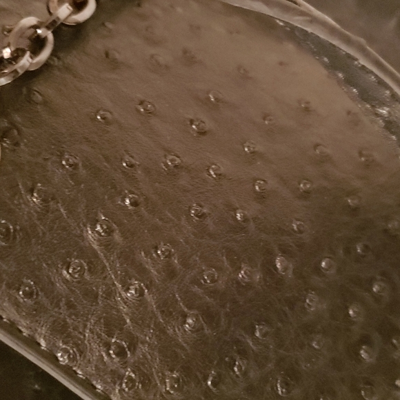 Ostrich  print black purse - Picture 3 of 3